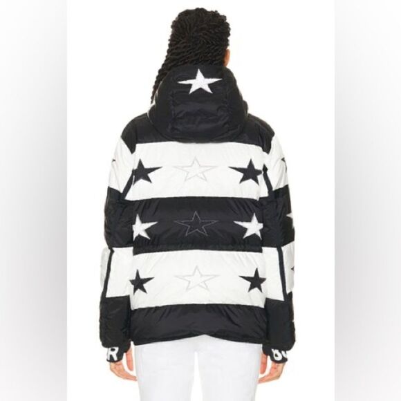 Bogner Paula D Down Ski Jacket Black White Stars NWT US 6 - Picture 7 of 15